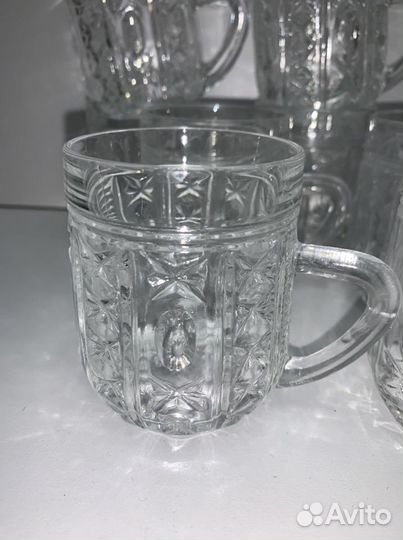 Хрустальные кружечки 10 штук