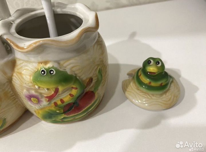 Набор для специй с ложкой. Солонка и перечница