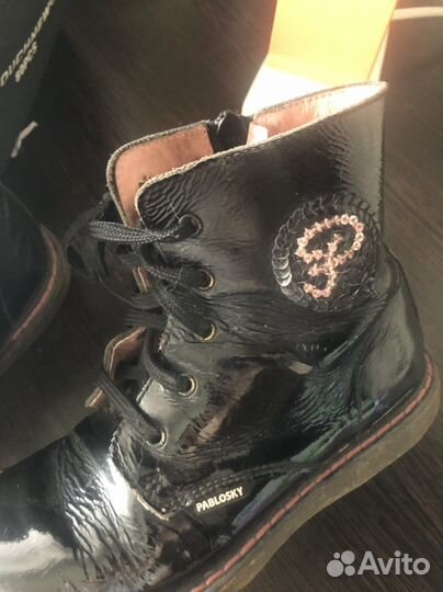 Ботинки лаковые для девочки 28 размер Pablosky