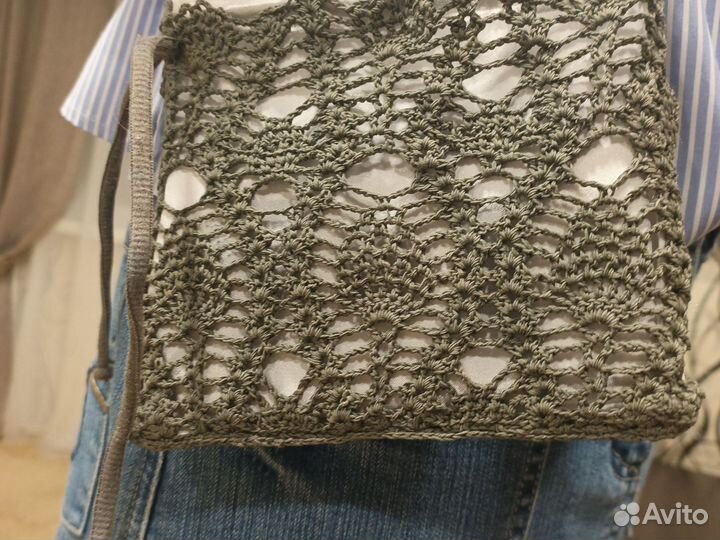 Сумка вязаная для телефона.Ручная работа