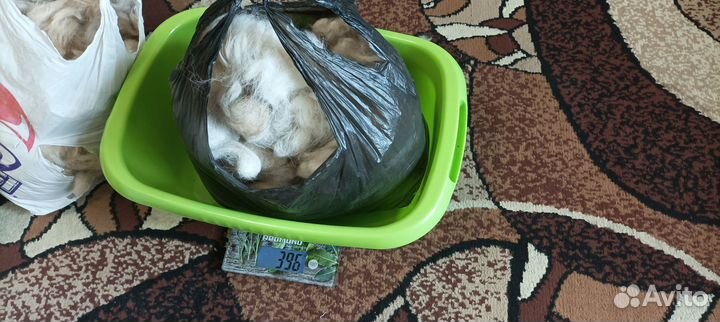 Собачья шерсть пух