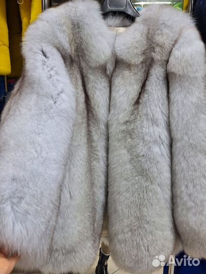 Premium шуба из аукционного меха цельного песца