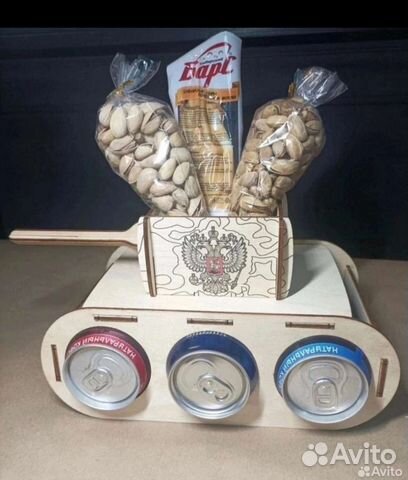 Танк подарочный деревянный