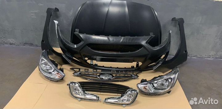 Бампер передний на Hyundai Solaris 2010-2014