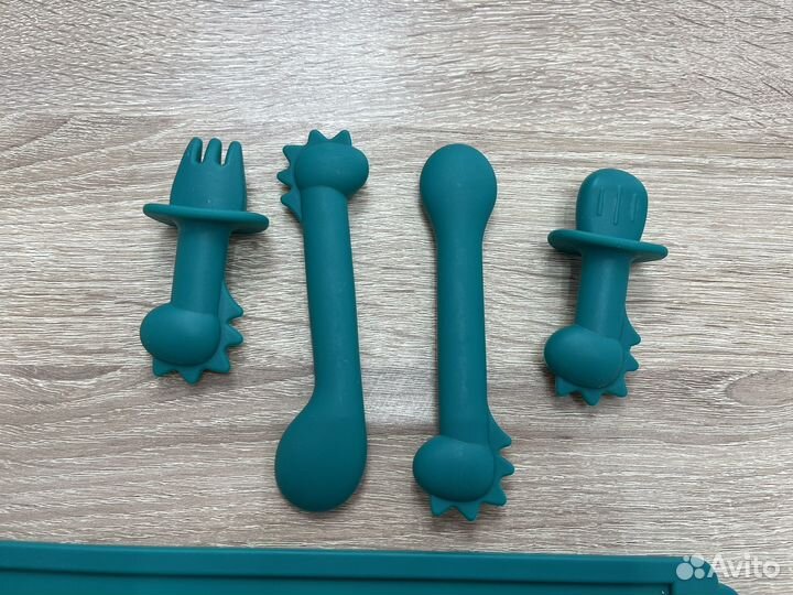 Силиконовая тарелка детская+ бутылочки