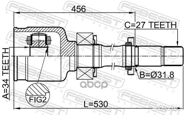 3511-NL32wdatrh ШРУС внутренний правыйGeely AT