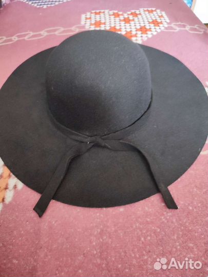 Шляпа фетровая черная