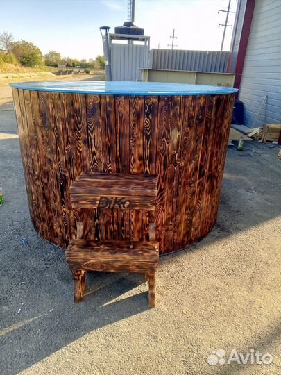 Банный чан на дровах, купель