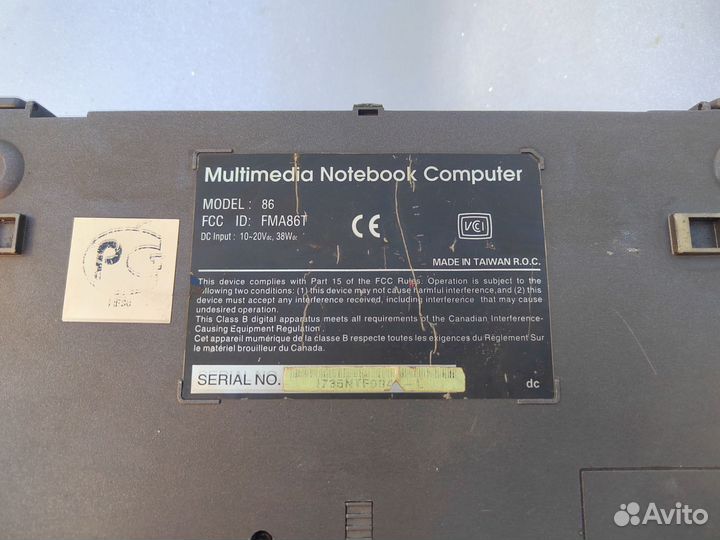 Ноутбук Multimedia Notebook Computer vist model 86