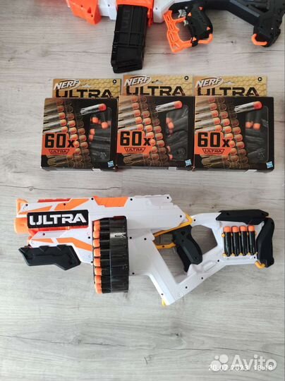 Бластер nerf ultra 2 штуки и патроны 300 штук