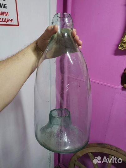 Старинные стеклянные интерьерные Бутыли морды