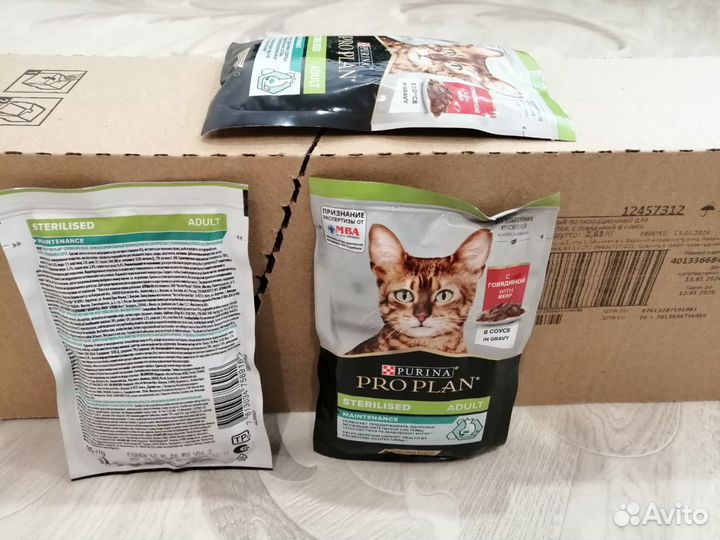 Кошачий корм влажный ProPlan Sterilised (новый)