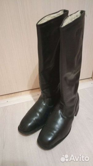 Сапоги хромовые утеплённые