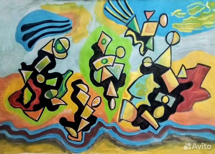 Картины-абстракции, живопись в интерьер В. Ильин