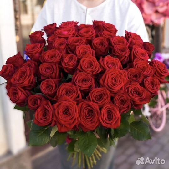 Букет из 51 красной розы Цветы Владимир