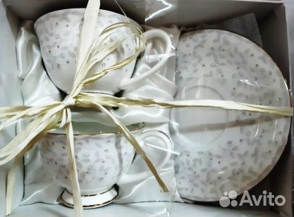 Чайный сервиз, чистый фарфор