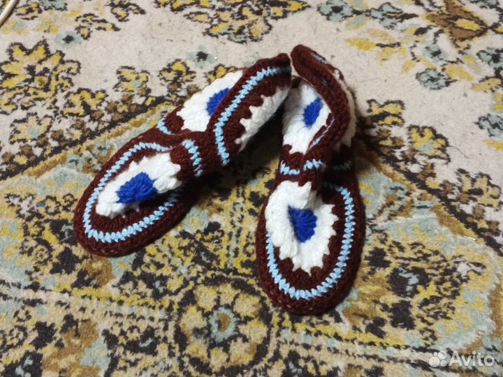 Тапочки-сапожки на войлочный подошве