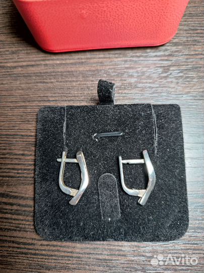 Серьги серебро СССР 925 проба