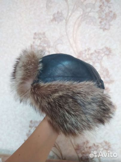 Шапка ушанка мужская с мехом