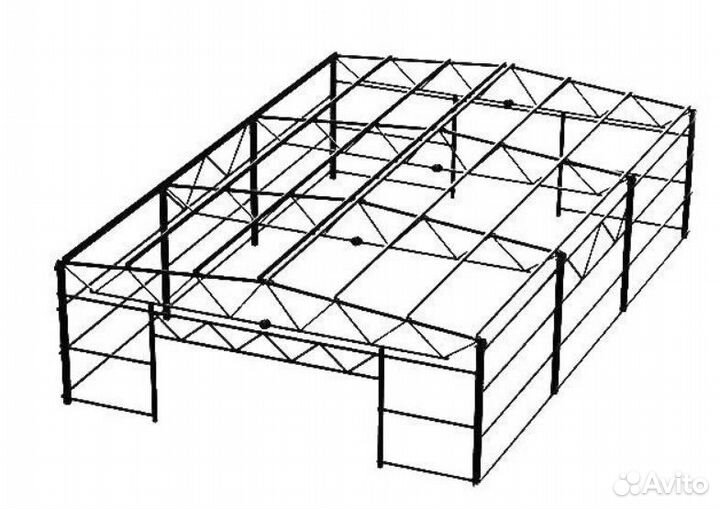 Каркасный ангар