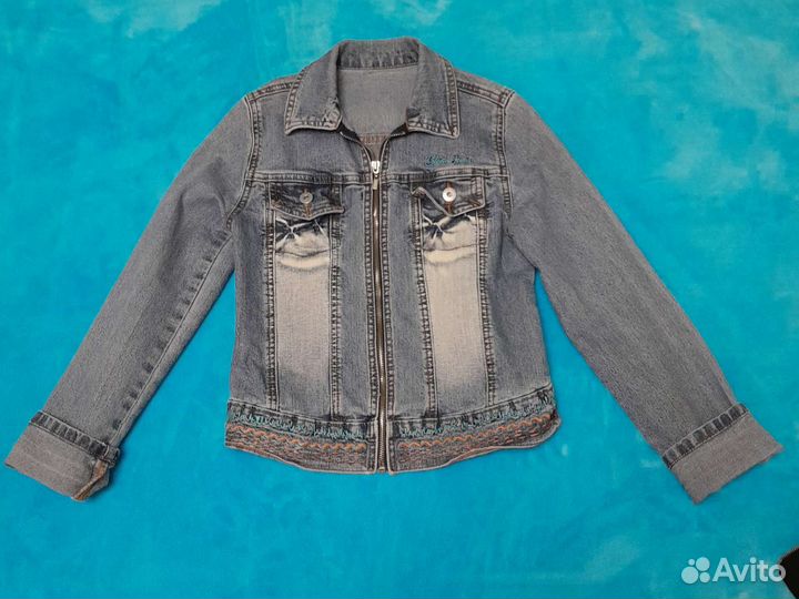 Джинсовая куртка на девочку 7-10 лет