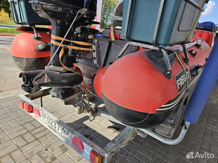 Лодка пвх Фрегат 390 FM Light Jet/L/S Красный