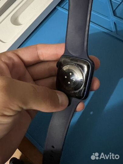Часы apple watch series 6 44 mm blue alu
