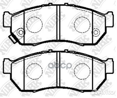 Колодки тормозные дисковые передние NiBK PN7525