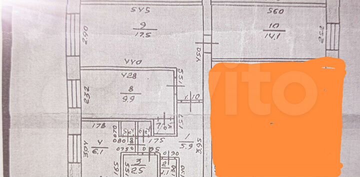 3-к. квартира, 58 м², 1/2 эт.
