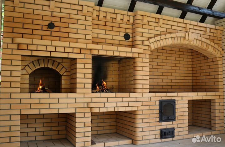 Кладка каминов, банных печей, барбекю комплексов