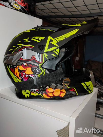 Кроссовый питбайк шлем с очками Эндуро