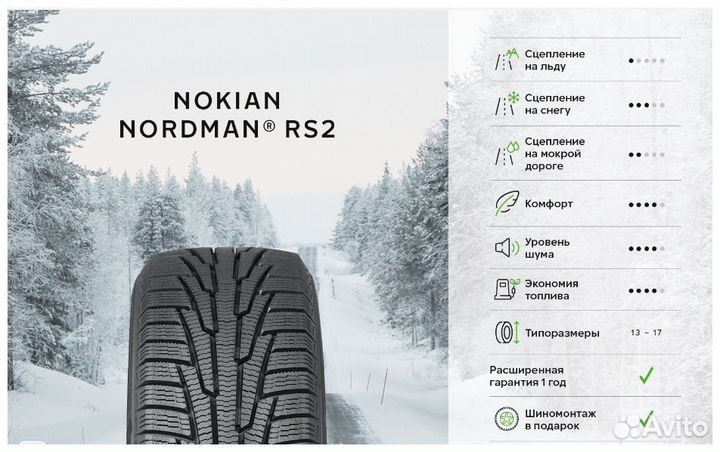 Nokian Tyres Nordman RS2 195/55 R15 89R