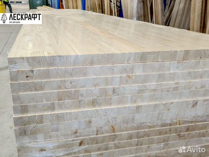 Мебельный щит 60*300*4000 мм сорт aв двухсторонний