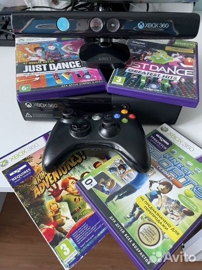 Xbox 360 с кинектом и играми