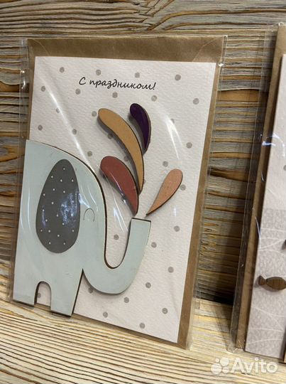 Креативные открытки с деревянным декором