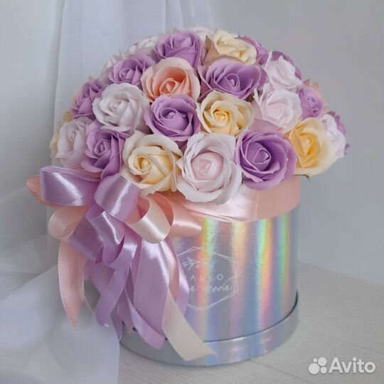 Букет из мыльных роз
