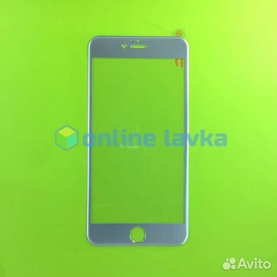 Защитное стекло для iPhone 6+ 4D Silver (приклеива