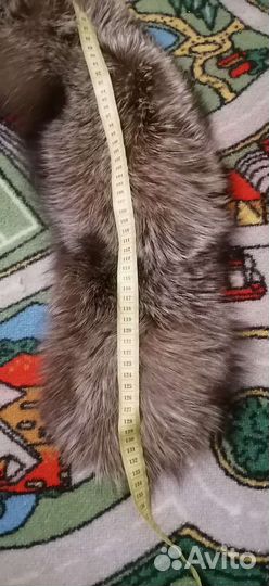 Меховой воротник чернобурка