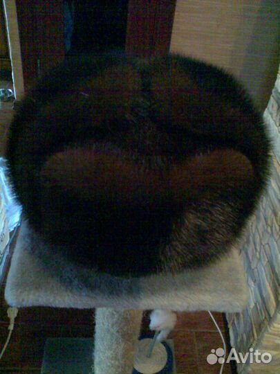 Мужская шапка-ушанка норковая цельная