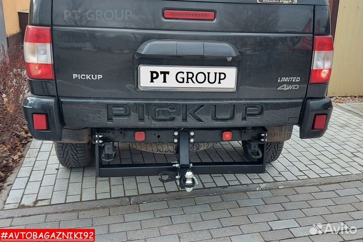 Фаркоп (тсу) под квадрат для УАЗ Пикап и Профи