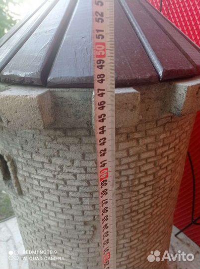 Башня из бетона в сад огород декоративная, мусорка