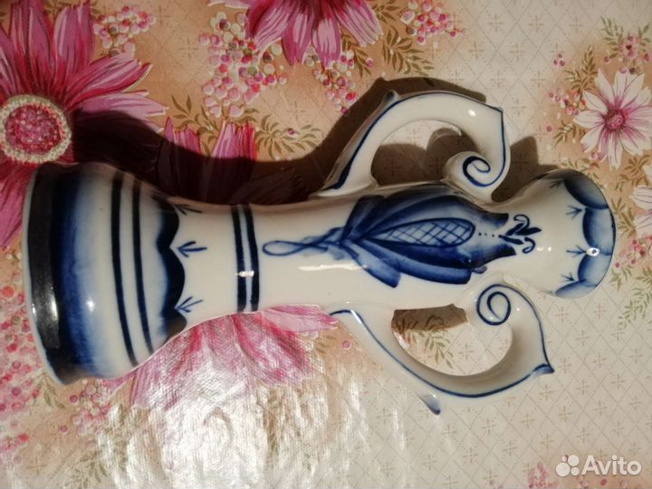 Ваза для цветов СССР гжель