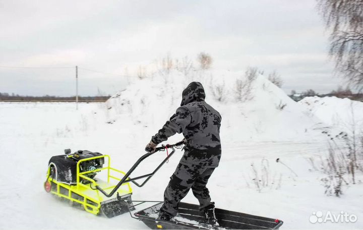 Мотобуксировщик Хозяин-1 15 л.с paccpoчka металл