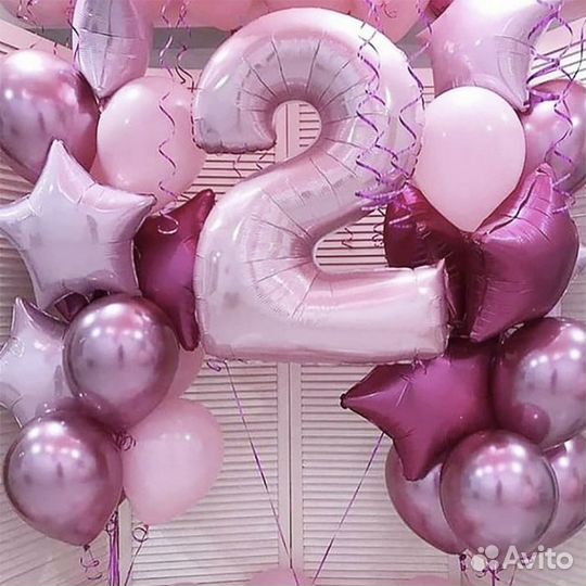 Гелиевые шары, гендерные, баблс, цифры