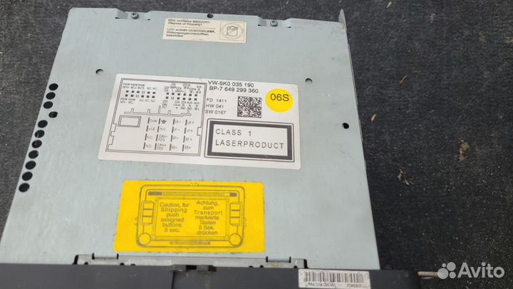 Магнитола VW RCD510 с видеовыходом 5K0035190