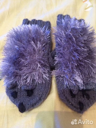 Оригинальные варежки - ежики