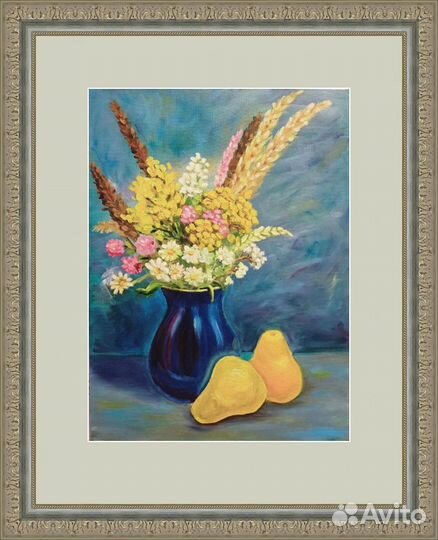 Картина маслом 30*40 см. Цветы. Осень