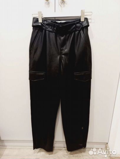 Брюки эко кожаные Mango манго