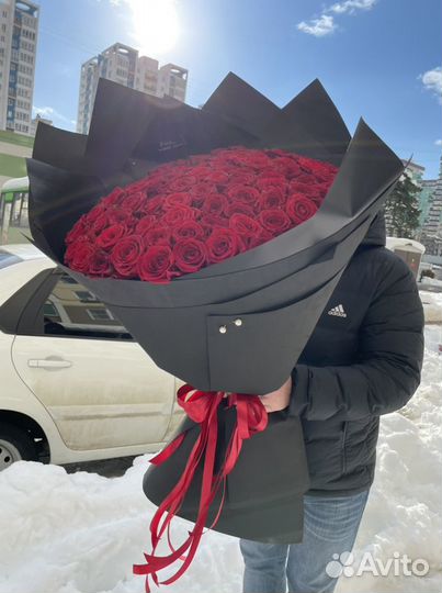 101 роза 70 см