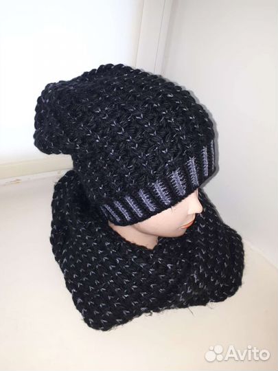 Комплект шапка и снуд зимний